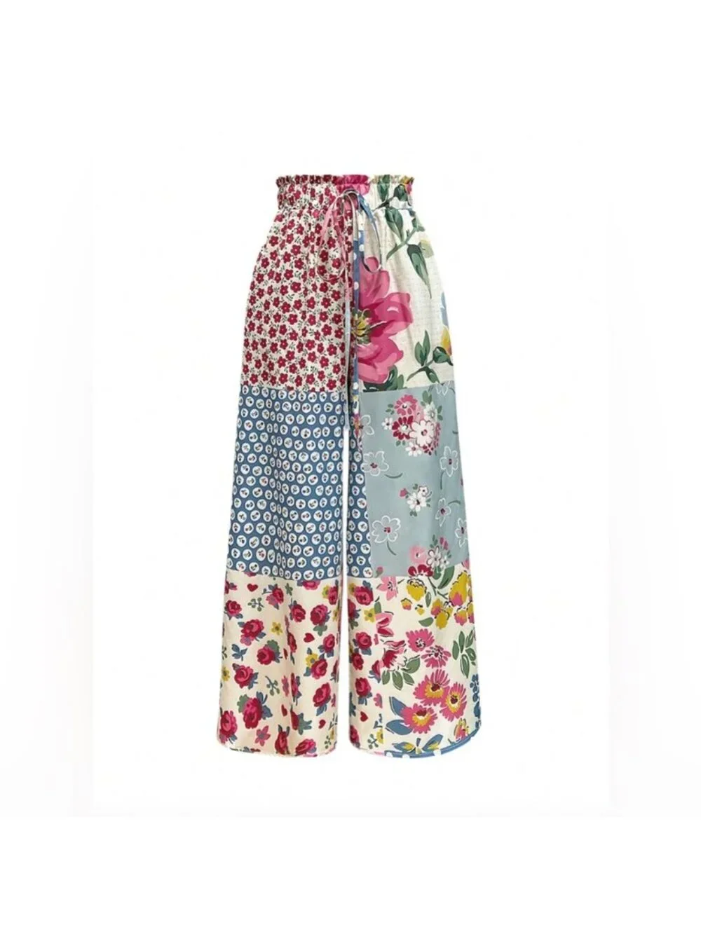 Boho Flowy Floral Wide Leg Pants - Picture 3 of 10